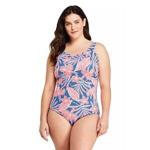 LANDS' END 22W, 22W Chlorine Resistant Tugless Tank Swimsuit  $85